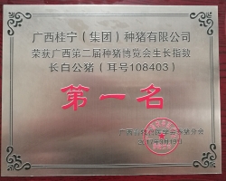 南寧種豬公司資質(zhì)榮譽(yù)